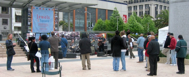  Last Days Harvest Church ministers at Union Square.